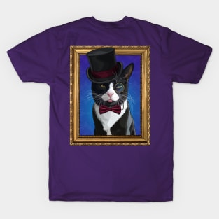 Dapper Gentleman Tuxedo Cat Blepping T-Shirt